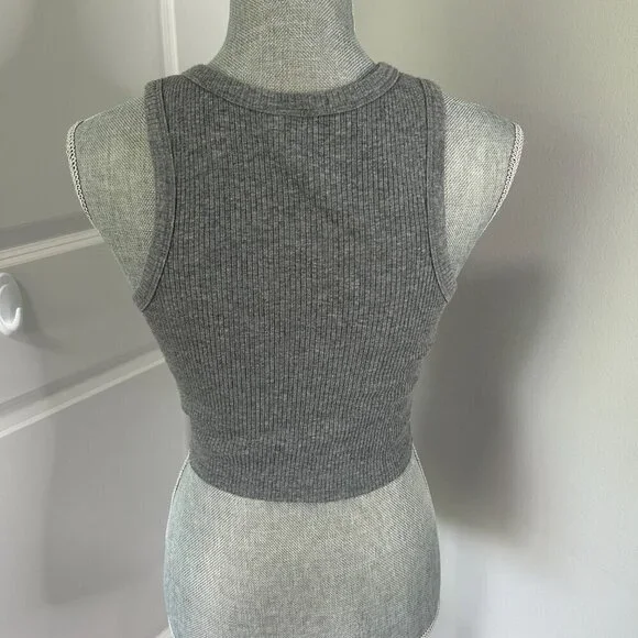 Wild Fable Gray Cropped Tank Size XS EUC - Picture 2 of 2